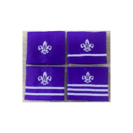 【Design purple embroidered shoulder patch】|World Scout emblem|Purple background|Flower embroidery|Double white horizontal stripes|Square design|High-density fabric material|Badge company A272 【Design purple embroidered shoulder patch】|World Scout emblem|Purple background|Flower embroidery|Double white horizontal stripes|Square design|High-density fabric material|Badge company A272